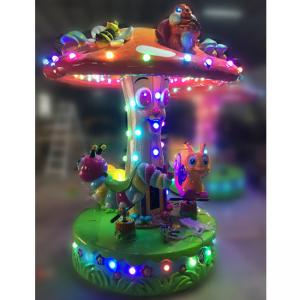 China 3 seats small worm carousel with cute cartoon design for kids play land supplier