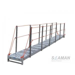 China CCS Aluminium Wharf Ladder With Hand Rails & Socket For Dock , Port supplier
