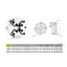 China Accuracy 0.03mm AutoStrong 3 4 6 Jaw Strong Scroll Chuck Plain Back Solid Jaws Lathe Machine Chuck wholesale