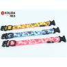 China Polyster Adjustable LED Flashing Glow Petsafe Dog Collar Leopard Print Dog Collar wholesale