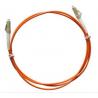 China Multimode LC to LC Simplex Fiber Optic Patch Cord with 3.0mm Orange PVC Jacket wholesale