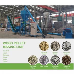 500kg/H Wood Pellet Line Production 1t/H Biomass Fuel Pellet Making Machine