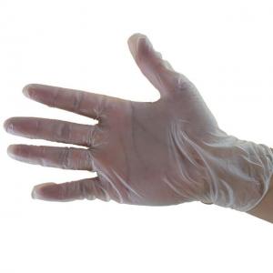 China White Plastic Vinyl Gloves , Latex Free Vinyl Gloves Anti Oil For Food Service supplier