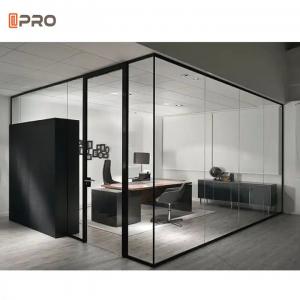 China Modern Frameless Office Partitions Restaurant Movable Decorative Glass Partition Wall supplier
