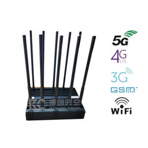 China 100W high power Desktop 2g.3g.4g 5g GPS WiFi 2.4G 5.8G frequency mobile phone jammer WiFi Wireless Network Signal Jammer supplier