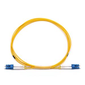 China Cable de patch en fibre optique duplex à mode unique LC UPC à LC UPC OS2 OFNR 2,0 mm Jaune supplier