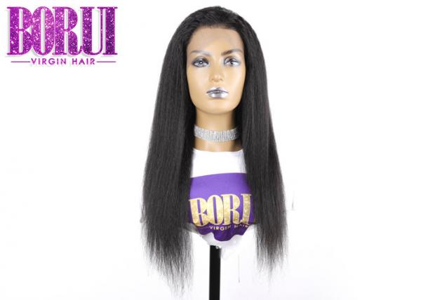 Swiss Lace Full Lace Human Wigs Glueless Kinky Straight Wig Dyed Bleach
