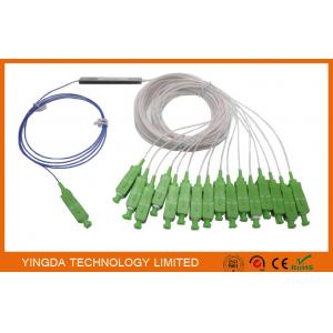 China GPON FTTH Fiber Optic Passive Mini Optical Splitter 1*16 900um Single mode SC APC connectors supplier