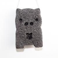 China 8.6×6.5×2.5cm Charcoal Konjac Facial Sponge Vegetable Fiber Bear Bath Sponge on sale