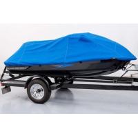 China 10M * 4M UV Resistant Blue Color Polyester Boat Cover Heat Resistant Tarp on sale