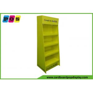 China Yellow Printing Four Shelves Corrugated Paperboard Floor Display Rack for Kids Games FL212 supplier
