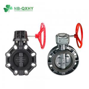 Manual Driving Mode NB-QXHY 150psi UPVC PVC Worm Gear Butterfly Valve with EPDM O-Ring
