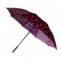China Foldable 8mm Metal Shaft Red Lip Umbrella For Women on sale