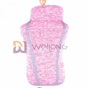 Velcro Opening Pink Fleece Pet Coat Jacket Heather Dog Sweatshirt