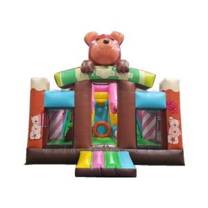 China Glissière standard gonflable de bel ours pour la maison gonflable de glissière d'ours d'enfants en glissière standard gonflable d'ours brun de vente supplier
