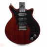 Guild Brian May Red Guitar Black Pickguard 3 pickups wilkinson Tremolo Bridge 24