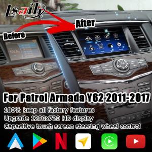 China Nissan Patrol Y62 2010-2016 touch screen upgrade with android auto carplay youtube video interface supplier