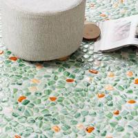 China Cobble Pebble Shaped Glass Mosaic Tiles Glossy Mosaic Kitchen Wall Pebble Mosaic on sale