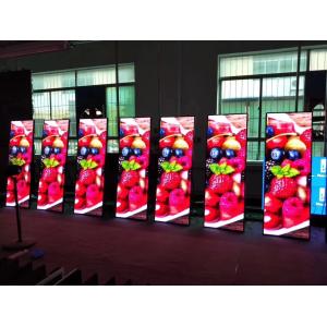 Super Slim Poster LED Display Advertising Poster 800~1500 Nits Aluminum Cabinet Material