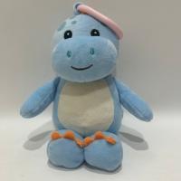 China Stroller Toy With Rattle Blue Stegosaurus for Kids Baby Plush Toys BSCI Factory on sale