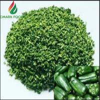 China Max 7% Moisture Natural Air Dried Green Bell Pepper Dehydrating 9x9mm on sale