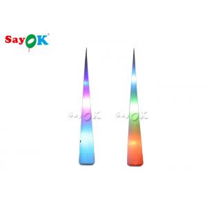 Colorful Inflatable Lighting Decoration LED Cone With Blower For Advertisement