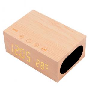 China Alarm Clock Type Wooden Bluetooth Speaker , 175x110x70cm Wireless Charging Transmitter supplier