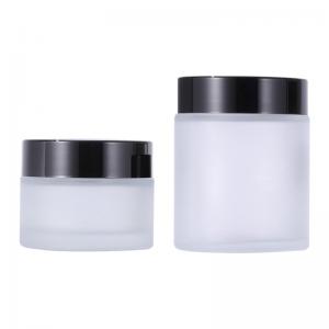 China 60ml 120ml Frosted Glass Cream Jar 30cl Glass Candle Jar With Lid supplier