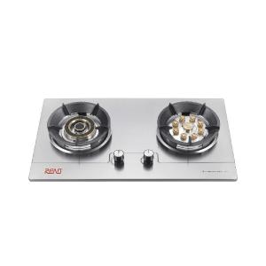 Commercial Gas Hob 2 Burner Gas Stove Stainless Steel Kitchen Household