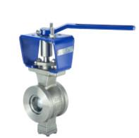 Manual Segmented Ball Control Valve Reduce Bore Integral Body Design