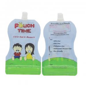 China Custom Printed ECO Friendly Biodegradable Foil Stand Waterproof Liquid Pouch with Spout supplier