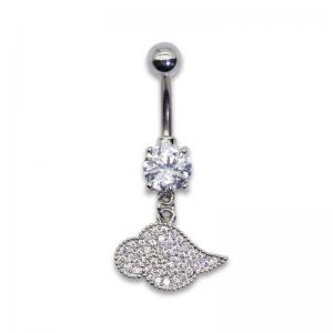 Shiny Crystals Cloud dangle belly button piercing Jewelry Hypoallergenic