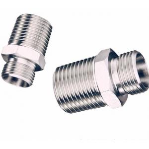 China High Pressure Hose Hydraulic Fittings with Double Pipe Nipple and Medium Carbon Steel supplier