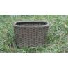 Strong Plastic Rattan Storage Boxes , Brown Rattan Storage Case