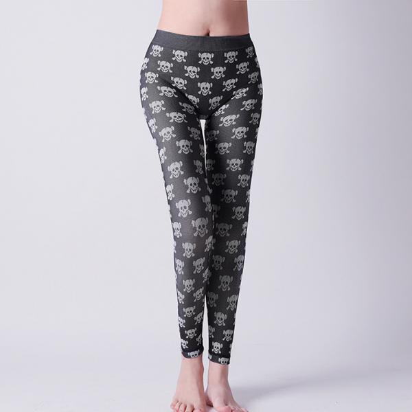 Push up skinny leggings for Jogger lady, body shaper , black with grey pattern
