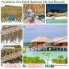AT-000 Synthetic Palm Thatch Tiki Huts |Artificial Thatch Panels bar