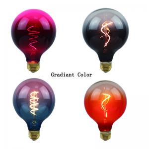 China 4 Watt Dimmable G125 Gradient Lamp 2200K Decorative Curved Filament LED Bulb supplier