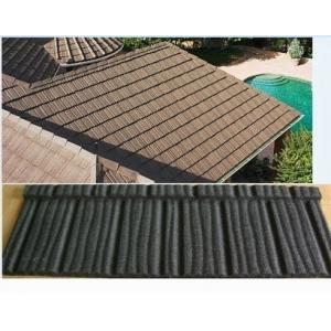 China stone coated metal wood shingle colour steel roof tiles / Anti - rainstorm supplier