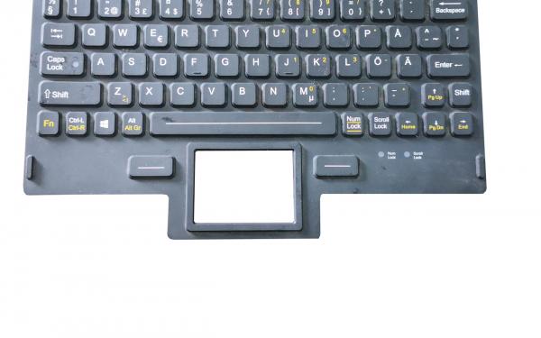 OEM customs military keyboard with red backlight and front panel mounting