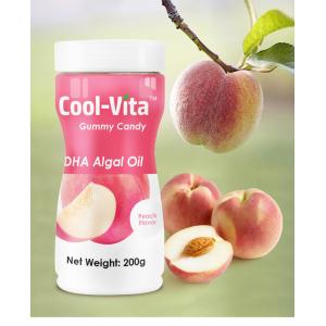 China Custom Formula Pectin Fruit Jellies , Peach Flavor DHA Algal Oil Gummies For Adults supplier