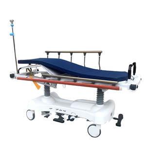 China Aluminum Stretcher PP Trolley With IV Pole And Oxygen Tank Holder supplier