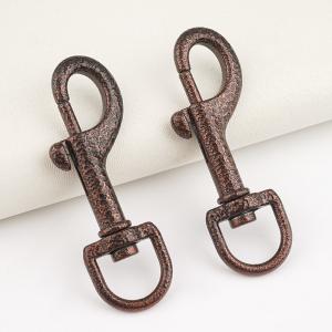 China 15mm Antique Copper Swivel Clips Snap Hooks for Handbag Hardware Logo Customized Logo wholesale