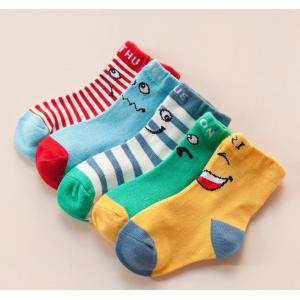 Size Customized Kids Colorful Socks / Fancy Kids Socks Anti Foul Disposable