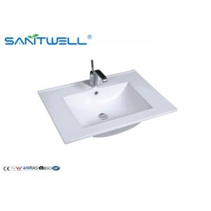 Portable Hand Wash Basin / White Ceramic Counter Top Basin AB8003-60