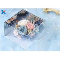 China Light Weight Mirror Acrylic Flower Box For Dry Fresh Flowers Non Flammable on sale