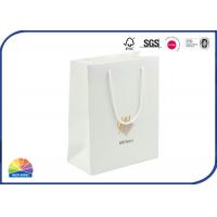 China 210gsm Copper Paper Shopping Bags With Handles Gold Stamping 4C Print on sale