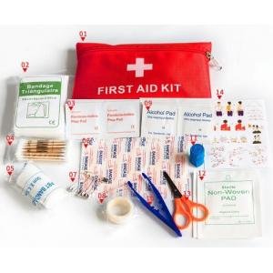China Portable comprehensive medical survival pocket first aid kit bag fda approved, plastic case mini home first aid kits box supplier