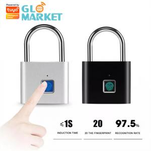 Tuya Smart Fingerprint Padlock Zinc Alloy Biometric Thumbprint Intelligent Door Lock