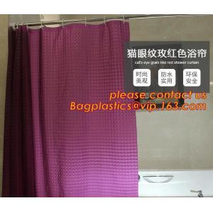 PEVA Bathroom hooks shower curtain, PEVA Shower Curtain Disposable Bath Curtain, shower curtain For Hotel Bathroom packa