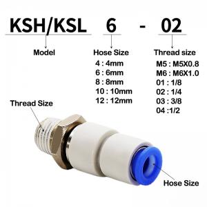 KSL KSH Right Angle Elbow High Speed Pneumatic Rotary Union 4mm To 12mm